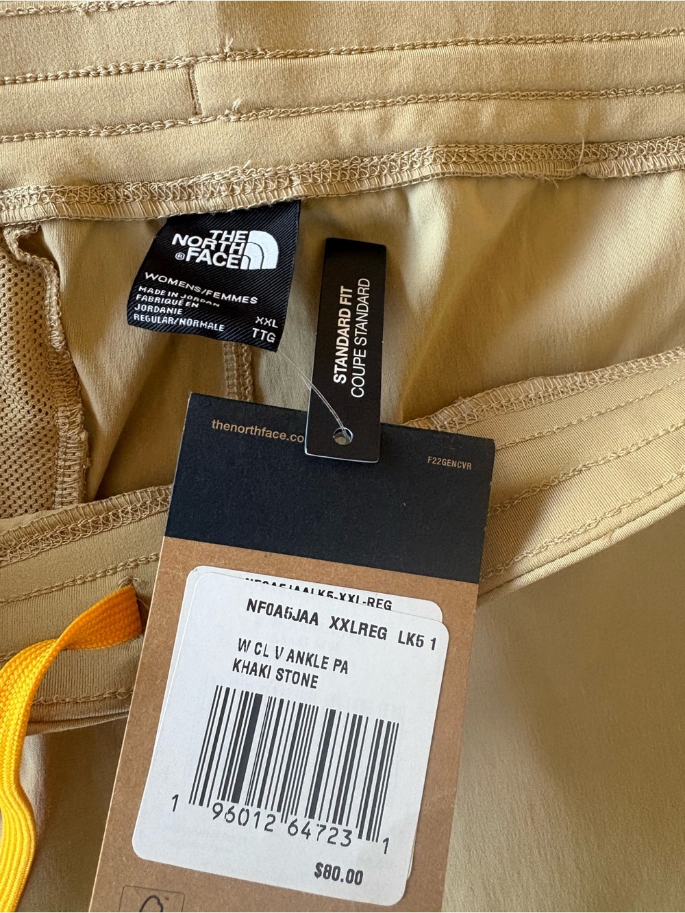 The North Face Class V Ankle Pants NWT FlashDry UPF 40 Women’s XXL Khaki - Picture 3 of 8